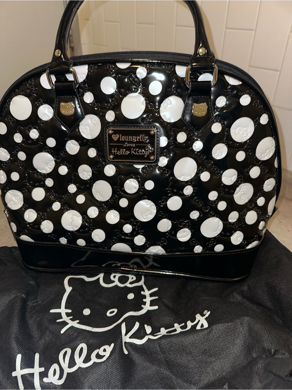 Loungefly loves Hello Kitty Polka Dot Satchel